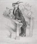 1867 Grandville Engraving, Orator