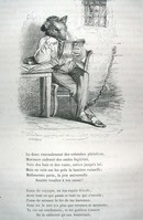 1867 Grandville Engraving, Imprisoned Plaintiff