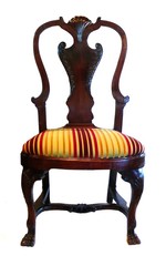 Irish Carved Mahogany Side Chair Circa 1800
